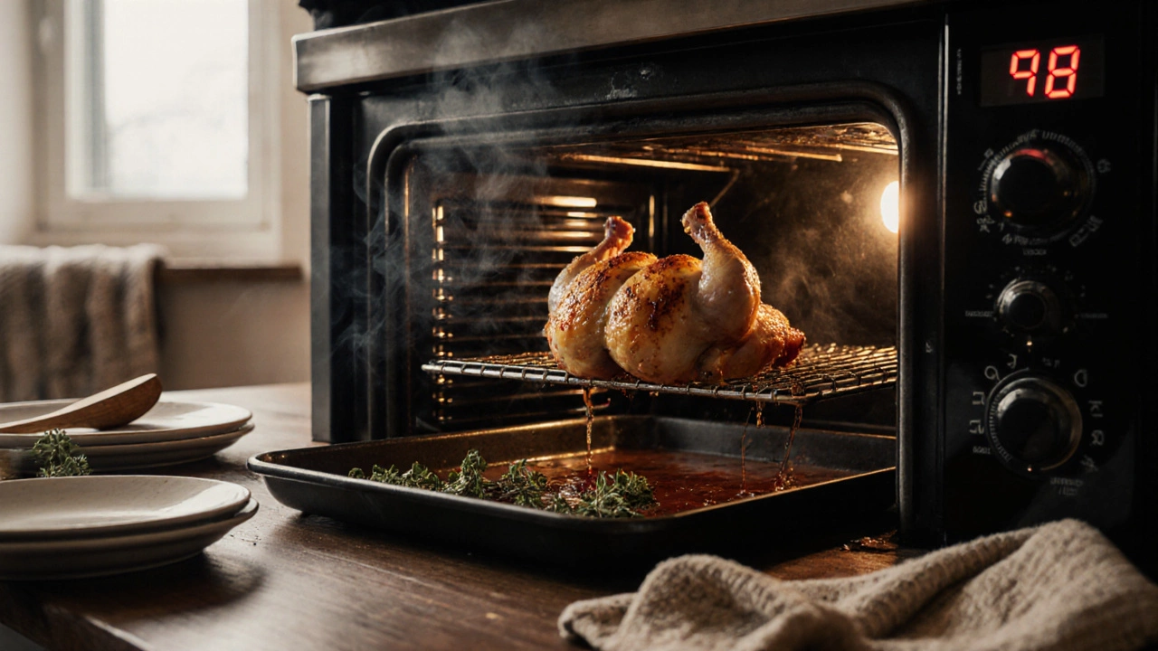 Куриное бедро, запеченное в духовке на решетке с капающими соками