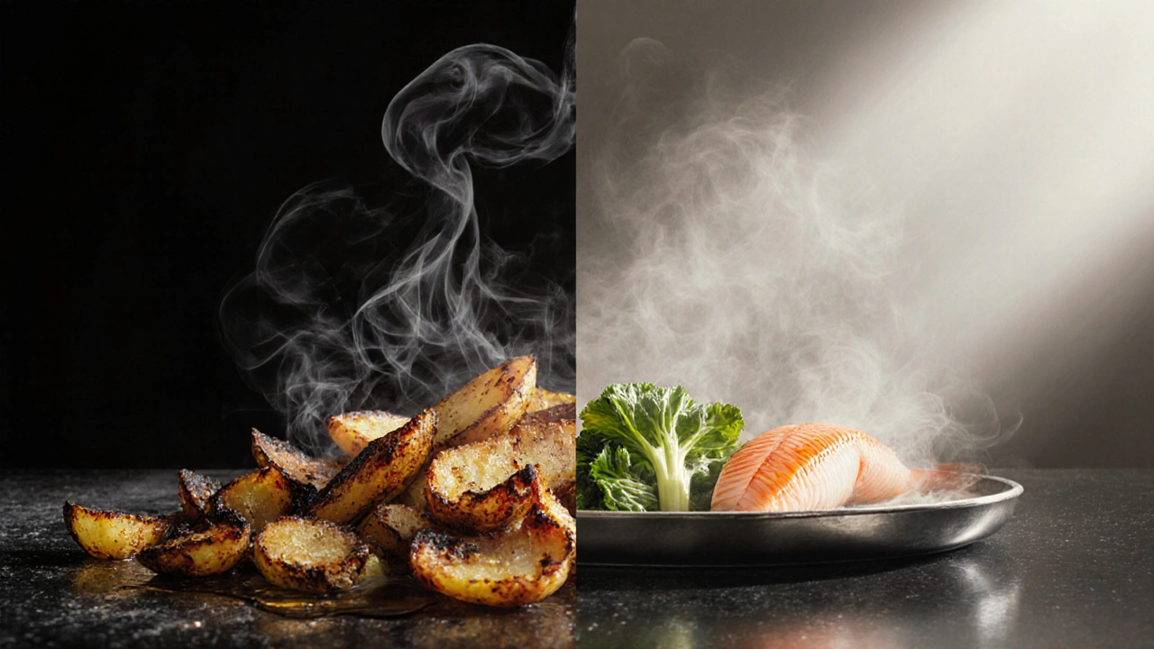 Сравнение вредной жарки и полезной термической обработки еды