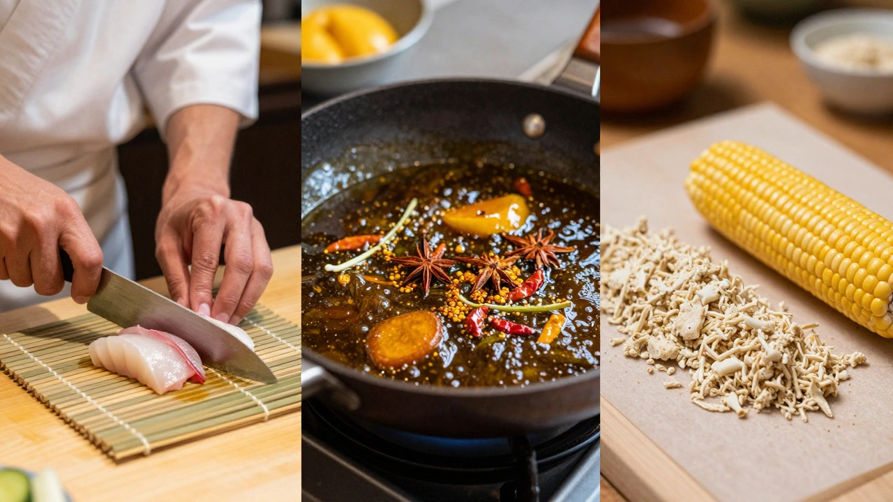 Мировые кулинарные традиции: сашими, тадка и маис в натле — разные культуры, один язык вкуса.